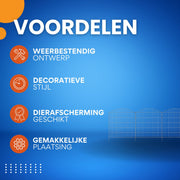 5-delige Tuinhekken - Tuinafscheiding - Borderrand - Voor Tuinranden & Dierafscherming - Weerbestendig Grenshek voor Buiten - Zwart
