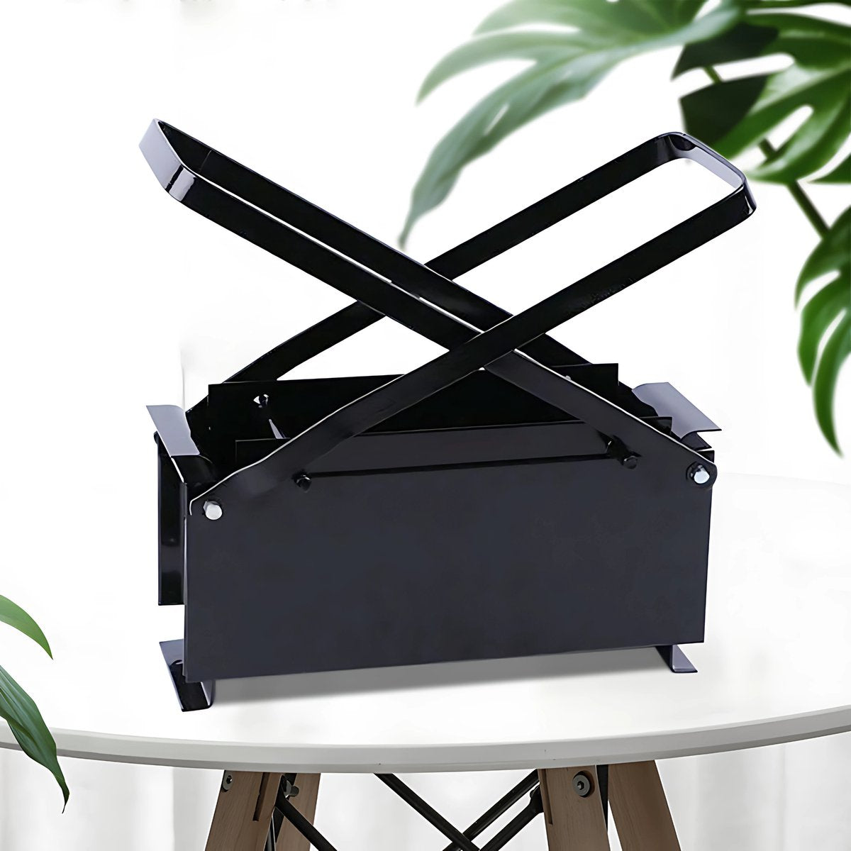 Brikettenpers - Papierpers - Pers - Voor Papier - Voor Tuin, Haard of Camping - Metaal - Zwart