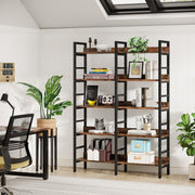 5-laags Boekenkast - Boekenplank - Wandplank - Boekenrek - Voor opslag / woonkamer / kantoor - Bruin