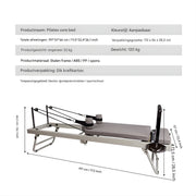 Home Pilates Reformer PRO - Verstelbaar Kern Trainingsbed - Opvouwbare Compacte Trainingsmachine voor Oefeningen Thuis