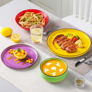 Belviano Serviesset - 16 delig - 4 persoons - Rainbow - Dinerborden - Bordenset - Diepe borden - Ontbijtborden - Servies - Keukenservies