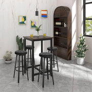 Barkruk Zura - Antraciet - Met rugleuning - Barstoelen ergonomisch - Zithoogte 60-82cm - Set van 2 - Keuken en bar
