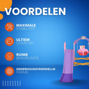 Opulence Speeltoestel 5-in-1 - Glijbaan en schommel voor peuters - Voor binnen en buiten - Met basketbalring en klimrek - Kinderen