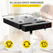 Flitsdroger PRO - 46x46cm - Zeefdrukinkt Droger