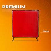 Lasscherm Met Staander – Glasvezel Lasgordijn met Koolstofstaal Frame – Voor Werkplaatsen - 183x183cm