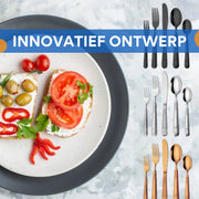 20-delig Bestekset - Bestek - Messen, Vorken, Lepels, Theevorken en Theelepels - Voor Diner en Feestelijke Gelegenheden - Roestvrij Staal - Goudkleurig