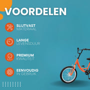 Kinderfiets 16 Inch - Kinder fiets driewieler - Oranje - Met mand - Kinderdriewieler - Voor jongens