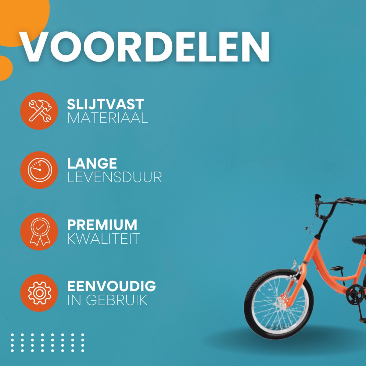 Kinderfiets 16 Inch - Kinder fiets driewieler - Oranje - Met mand - Kinderdriewieler - Voor jongens