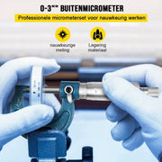 Happyment Micrometer PRO - 4 in 1 - Meetklok - RVS - Opbergdoos