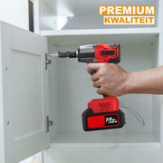 Accu-Slagmoersleutel 1/2 Inch - 550Nm Borstelloos Slagpistool - Hoog Koppel - Inclusief 4 Dopsleutels & Batterij