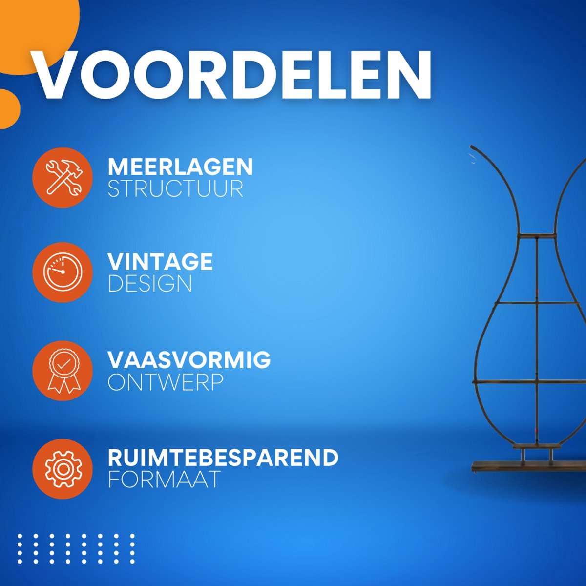 Plantenstandaard Madelief Opulence - Vaas vorm - Plantenrek - Plantentafel - Voor binnen & buitengebruik - Bloempothouder - Bamboe - Zonder verlichting