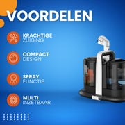Vlekkenreiniger - Tapijtreiniger - Meubelreiniger - Reinigingsmachine - Wasstofzuiger - Voor Tapijtreiniging en Dieptereiniging - Krachtige 500W Borstelmotor - 1500ml Grote Watertank, Laag Geluidsniveau