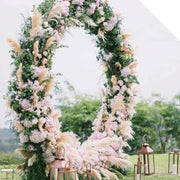 Happyment Bruiloft decoratie - Rond - Backdrop frame - Rozenboog - Boog - Versiering accessoires - Wit
