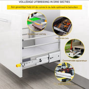 Ladegeleiders - Tot 225kg - 3-Voudige Ladelopers - Lade Rails van Koudgewalst Staal
