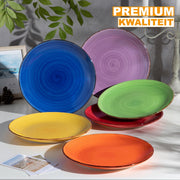 Ventina Serviesset - 16 delig - 4 persoons - Regenboog - Dinerborden - Bordenset - Diepe borden - Ontbijtborden - Servies - Keukenservies