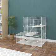 Bolt Edge Dierenren - Wit - Verstelbaar - Voor binnen - Katten, konijnen en puppy's - 75x110x110cm