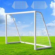Draagbaar Voetbaldoel - Buitenspeelgoed - Voetbalgoal - Voor Kinderen & Volwassenen - Inclusief 2 Voetbalnetten & Grondpennen - 244 × 152 cm