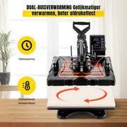 Warmte persmachine - 10 in 1 Hittepers - T-shirt - Transferpers voor Bedrukking