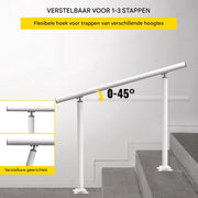 Trapleuning wandtrap - Balustrade - Houders - Leuningen voor Trappen - Staal - Met trapleuninghouders