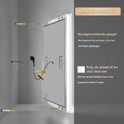 Muziek Badkamerspiegel - Met bluetooth en verlichting - 70x90cm - Voor Badkamer, Make-up & Wandmontage - Dimbaar licht - Vierkant