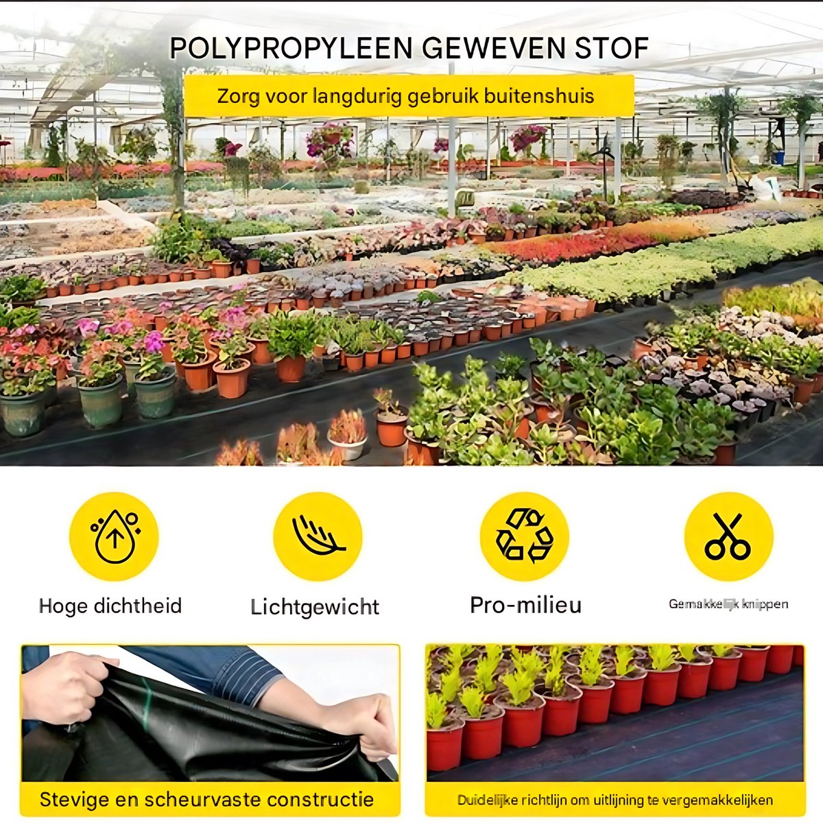 Worteldoek gronddoek - 30x200cm - Onkruiddoek - Tuin - Onkruiddoek - Waterdoorlatend Onkruidvlies - Scheurvast en Corrosiebestendig