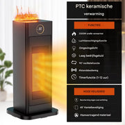 Draagbare elektrische heater - 2000W - Met afstandsbediening - verwarmings ventilator - Voor thuisgebruik en kantoor - Met timer