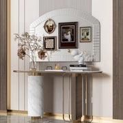 Gebogen Wandspiegel - Venetiaanse Accent Spiegel- Zilver - Glas - Decoratie voor Woonkamer