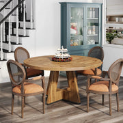 Ronde Eettafel Zenia - Voor 4 personen - 120cm - Voor Keuken of eetkamer - Bruin