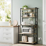 Opbergkast - Keuken orginazer - Wandkast - Voor keuken / woonkamer – Met stopcontact – Rustic brown - Maat XL