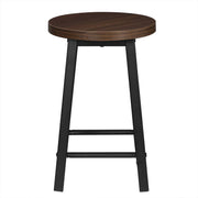 Kleine Barkruk - 45cm - Bruin - Set van 2 - Keuken - Barstoelen - Hout