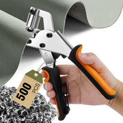 Grommet Tool Kit Tavien - 3/8 Inch Oogje Perstang - 10mm Handheld met 500 Stuks Zilveren Grommets voor Dekzeil en Kleding