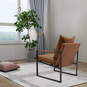 Fauteuil- Voor Woonkamer - Moderne Lounge - Stof /Bruin