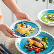 Zafiro Serviesset - 16 delig - Blauw - Dinerborden - Bordenset - Diepe borden - Ontbijtborden - Servies - Keukenservies