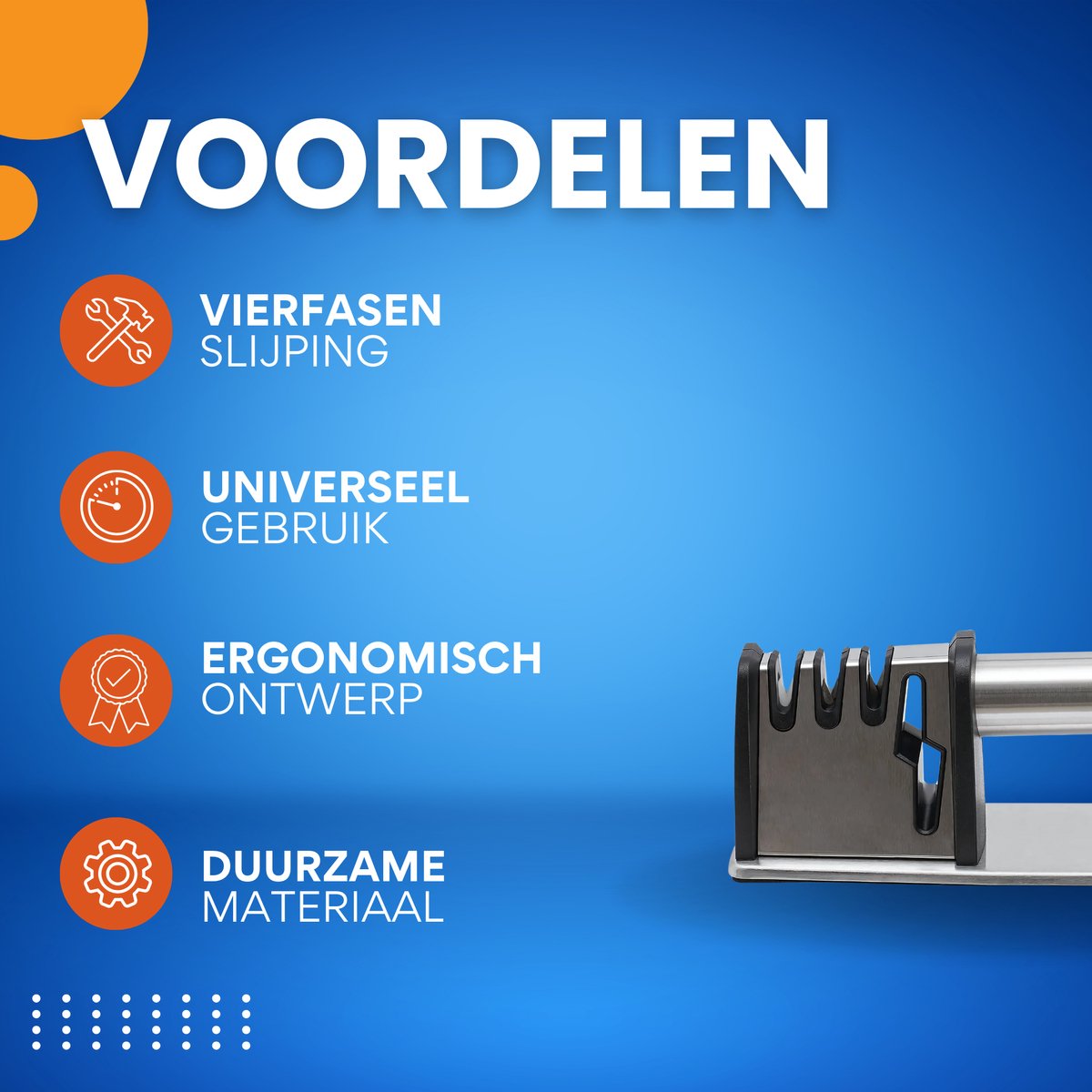Messenslijper - Voor Keuken & Huishouden - voor Messen & Scharen - Keramisch, Diamant & Wolfraamstaal