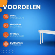 Consoletafel Teroni Opulence - Haltafel - Wandtafel - Zilver - Sidetable - 120cm