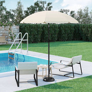 Ronde Parasol - Voor Balkon, Strand of Tuin - Verstelbaar & 45° Kantelbaar - UV-Resistent & Waterdicht - Beige 155cm