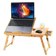 Laptoptafel – Tablethouder - Bedtafel - Voor thuis, slaapkamer of kantoor – Bamboe / Natuurlijk