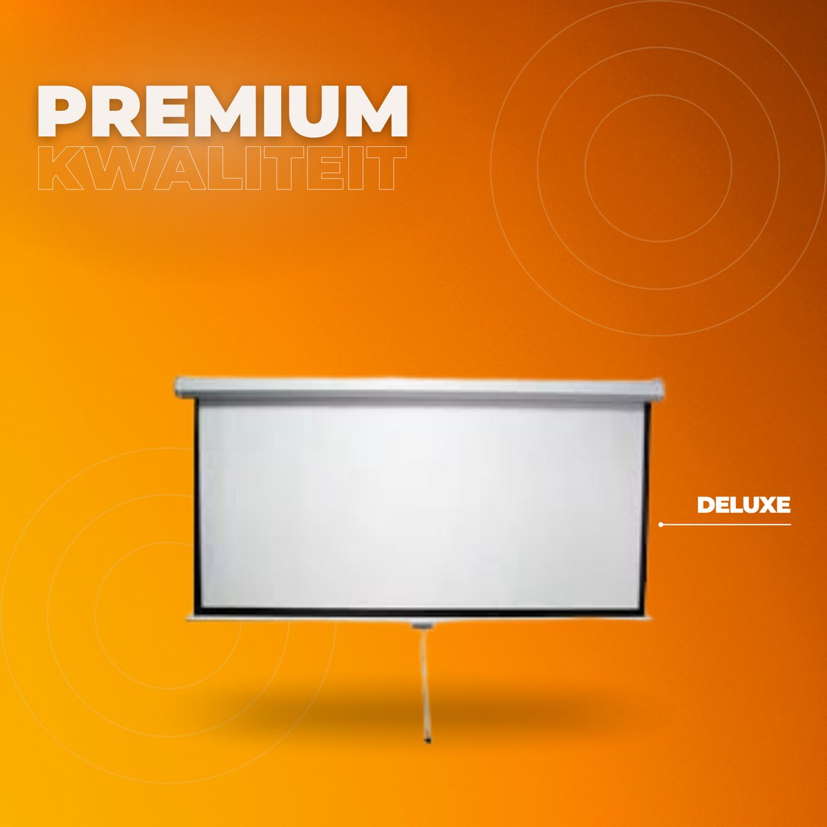 Projectiescherm - 100 Inch HD 4K - Handmatig - Voor Binnen en Buiten - Filmscherm