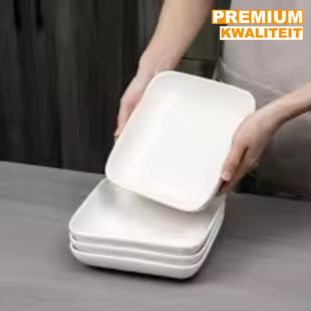 Opulent Dinerborden – 4 persoons – Wit Keramisch – Serviesset – Breakfast Plates
