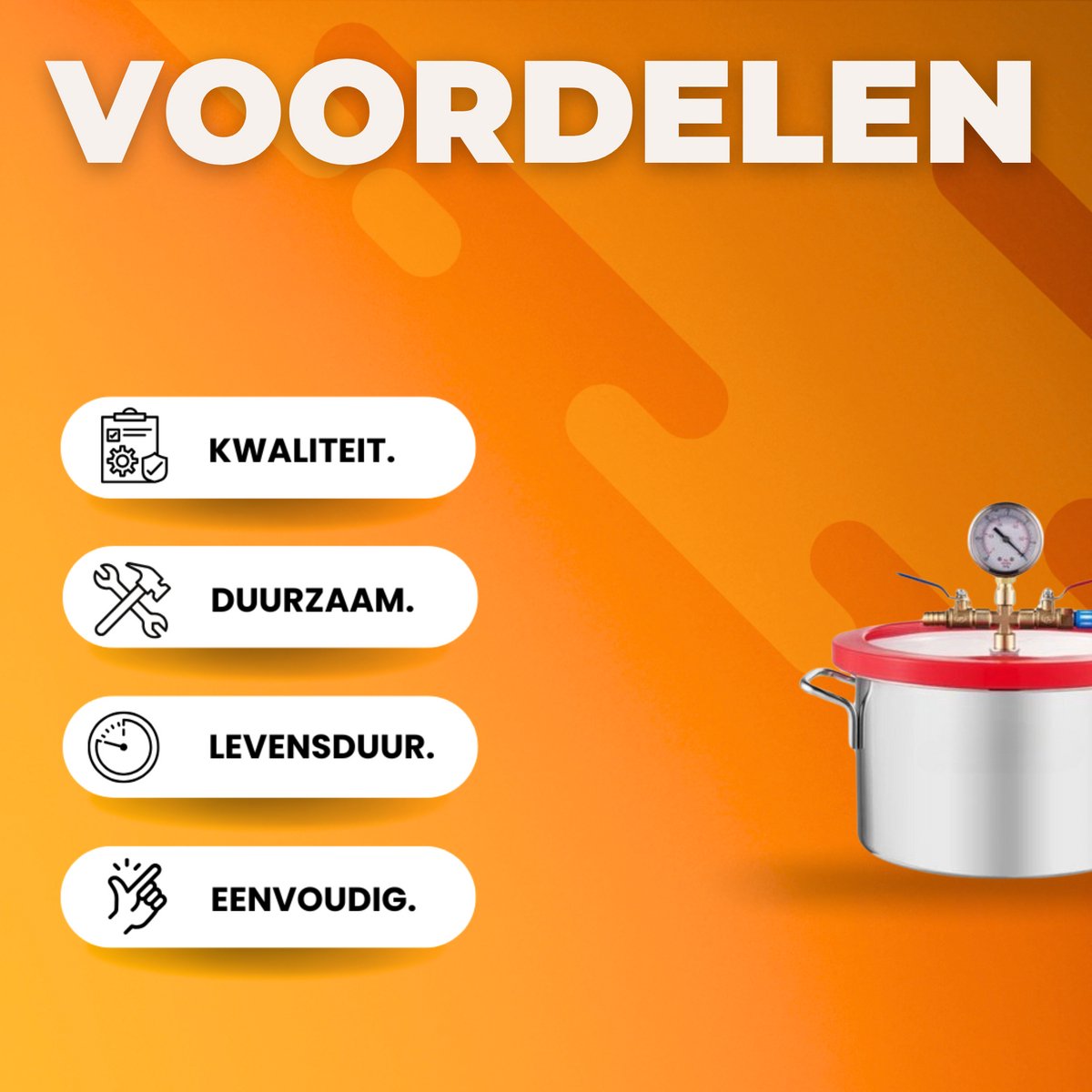 Airco Vacuumpomp - Vacuumkamer - Ultrasone - roestvrijstalen ontgassingskamer - acryl deksel - 1,5 gallon vacuümkamer