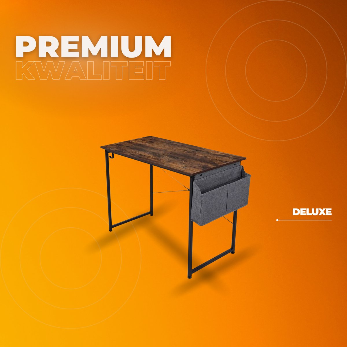Bureau Bruno - Met opbergvak - Voor Computer, PC en Laptop - Volwassenen - Thuiskantoor - 120cm