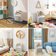 Bolt Edge Boekenkast - Voor speelkamer - Kinderkamer - Wit - Huisvorm - Hout