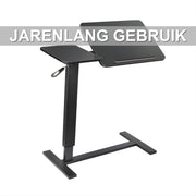 Zit-sta-bureau - Bedtafel - Laptoptafel - Bijzettafel - Voor woonkamer, slaapkamer of slaapzaal - In hoogte verstelbaar - Zwart
