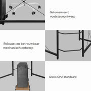L-vorm Bureau - 170cm - Zwart - Hoekbureau - Computer, Gaming & Laptop Bureau - Thuiskantoor - Tafel