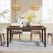 Eettafel Oslo - 75 cm (H) × 160 cm (B) × 80 cm (D) - Voor 6 personen - Voor Keuken of eetkamer - Bruin