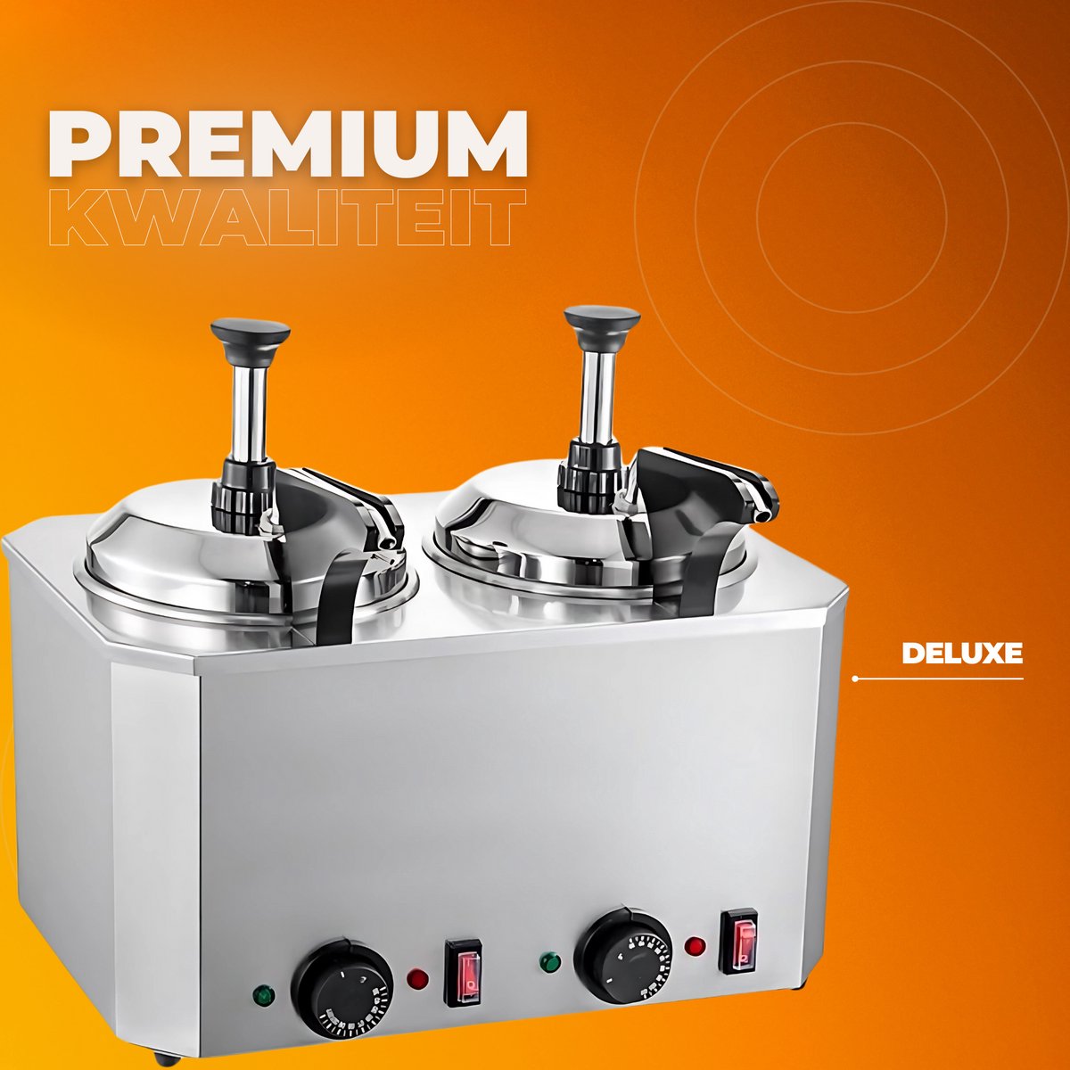 Fonduepan - Elektrisch - Dispenser Machine - 2.5L x2 - Kaasverwarmer - Kaasfondue - Met 2 Pompen