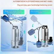 Dompelpomp PRO - Waterpomp Vuil water - 1300W - Elektrisch Tuinpomp met 20000L/u