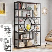 Boekenkast Adonis - Bruin - Boekenrek - 5 lagen - Woonkamer, slaapkamer en kinderkamer - Hout - 95x30x175cm