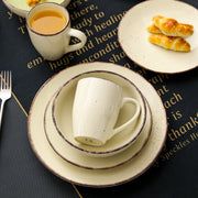 Lavish Serviesset - 16 delig - 4 persoons - Beige - Dinerborden - Bordenset - Diepe borden - Ontbijtborden - Servies – Grote inhoud