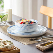 Velvet Bordenset – Serviesset – 8 persoons – 24 delig – Blauw Keramisch – Breakfast Plates – Perfect voor diner
